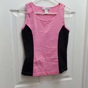 Jones New York Pink and Black Tank Top